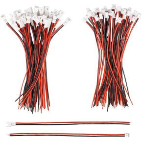 mxuteuk 30 Pairs 26 AWG 2 Pin Mini Micro JST 1.25mm Connector Plug Cable Wire Male Female with 100mm Cable JST -1.25mm