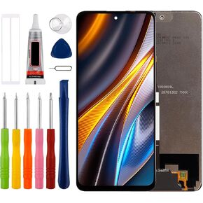 [New] Duotipa LCD Display Touch Screen Digitizer Assembly Replacement for Xiaomi Poco X4 GT 22041216G with Technical Repair Tools Kit-Black.