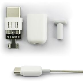 NewFantasia Audio Type-C USB-C Repair Headphone Jack Plug Audio Soldering Headset Connector DIY Audio Cable Connector Compatible with iPhone 16/15/iPad Compatible with Samsung Galaxy Android Devices