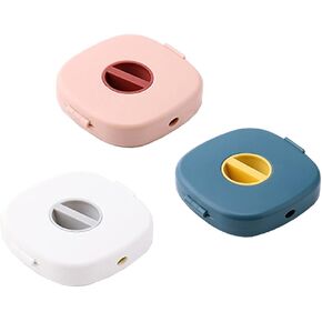 3 Pcs Data Cable Storage Boxes Retractable Cord Management Winders Portable Charging Cable Headphone Cable Rotatable Organizer Winder for Home Office Dormitory Travel (Medium)