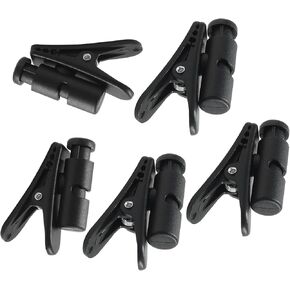 5Pcs Headset Wire Clip, Black Headphone Clip Plastic Earphone Cable Clip, Mini Cord Clips for 0.5-3mm Earphone Wire, Microphone Wire, Round Wire