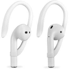 Ear Hooks Compatible with Apple AirPods 1, 2, 3, 4, Pro and Pro 2 – Anti-Slip Sport Ear Hooks for Ultimate Comfort and Secure Fit (White)