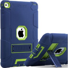 BENTOBEN iPad Air 2 Case, [Hybrid Shockproof Case] with Kickstand Rugged Triple-Layer Shock Resistant Drop Proof Case Cover for iPad Air 2 with Retina Display/iPad 6, Navy Blue/Green