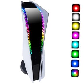 eXtremeRate RGB LED Light Strip for ps5 Console Disc/Digital Edition, 7 Colors 29 Effects DIY Decoration Accessories Flexible Tape Lights Strip for ps5 Console with Memory Function, IR Romote Control