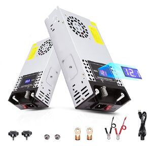 DIY Version AC to DC Converter 12V 50A 600W Power Supply,Universal SMPS 110V/120V/220V AC to DC Converter Power Supply Transformer Driver Adapter for CCTV,RV,Pump,LED Strip(DC12V-50A-600W)