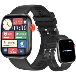 LC88 Men's Smart Watch (Accepting calls/Dialing calls) 2.01-inch HD display, activity tracker, heart rate/sleep monitor/peeperator, over 100 sports modes IP68 waterproof, fitness watch Android iOS