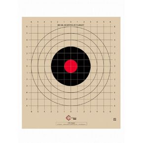 ST-3, 100 Yard, Rifle Sighting Target, 1 Inch Grid, Tag Board Paper