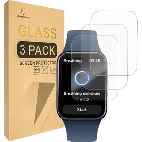 Mr.Shield Screen Protector compatible with Xiaomi Band 8 Pro [Tempered Glass] [3-PACK] [Japan Glass with 9H Hardness]