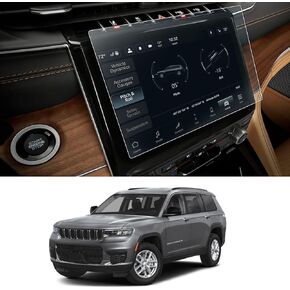 Screen Protector for Grand Cherokee L (Limited/Overland/Summit/Summit Reserve) 2021- 2024 2025 10.1-lnch Uconnect® Touch Screen Accessories with 9H Tempered Glass, Anti-Fingerprint, Full Cover