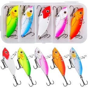 Fishing Lures Blade Bait Metal Vibe Fishing Jigging Spoons Vibrating Crankbait Swimbait Lures for Bass Walleye Trout Freshwater Saltwater