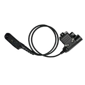 Z-Tactical U94 PTT Adapter Headset Cable Plug Push to Talk for Motorola APX4000 APX6000 APX7000 XPR 7550e XPR6350 XPR6550 XPR7550 Walkie Talkie Two Way Radio