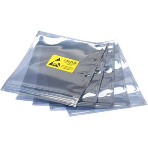 MECCANIXITY Anti Static Bags Shielding Bag 25pcs 6x8inch(15x20cm) Resealable with Labels for Hard Drive HDD SSD