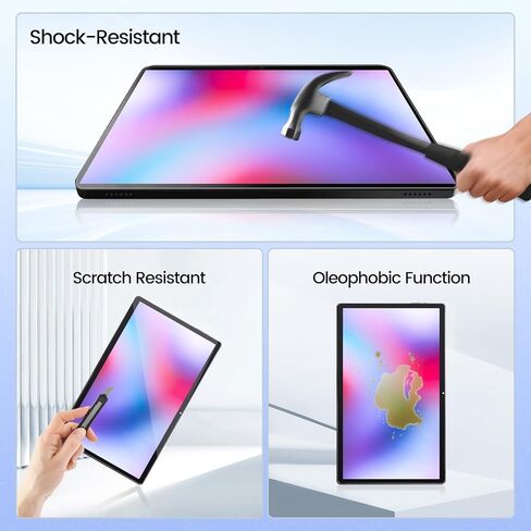 واقي شاشة 2 حزمة لجهاز لوحي 14 بوصة ، فيلم زجاجي مقسى فقط 14 "قرص كبير in Kuwait