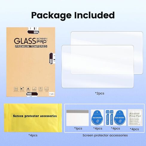 واقي شاشة 2 حزمة لجهاز لوحي 14 بوصة ، فيلم زجاجي مقسى فقط 14 "قرص كبير in Kuwait