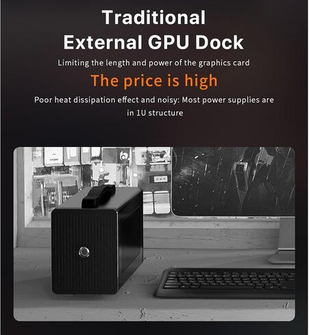 حاوية GPU الخارجية للألومنيوم ، محطة Dock الخارجية المحمولة لـ Thunderbolt 3 ، USB4 Mini EGPU Dock Station ، تدعم شحن PD 60W ، USB 4.0 40GBPS نقل السرعة العالية in Saudi Arabia