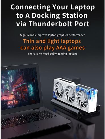 حاوية GPU الخارجية للألومنيوم ، محطة Dock الخارجية المحمولة لـ Thunderbolt 3 ، USB4 Mini EGPU Dock Station ، تدعم شحن PD 60W ، USB 4.0 40GBPS نقل السرعة العالية in Saudi Arabia