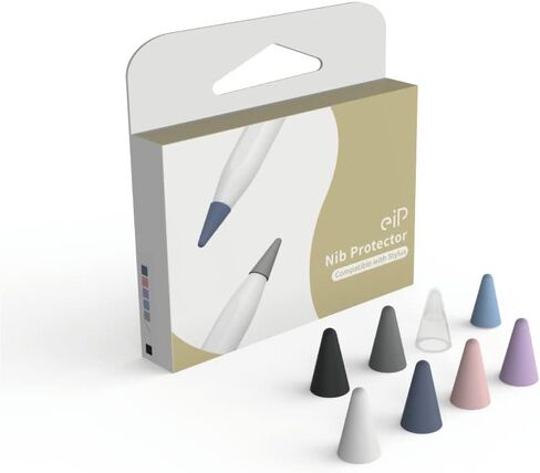 EIP Silicone Pencil NIB/TIP Cover Cover Cover Cover لرسم غير متوافق مع Apple Pencil 1st/2nd ، eip ipad stylus استبدال Nib/tip protector (8 PCs مختلطة) in Kuwait
