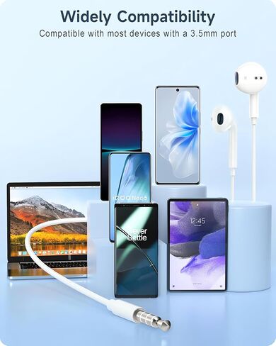 2 حزمة سماعات أذن سلكية ، سماعات الرأس 3.5 ملم مع استريو HIFI المدمج ميكروفون ، وإلغاء الضوضاء العزلة في سماعات الرأس المتوافقة مع iPhone/iPad/Android/الكمبيوتر المحمول/الكمبيوتر أكثر مع مقبس 3.5 ملم in Saudi Arabia