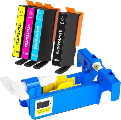 923 حزمة Combo Combo حبر (بدون رقاقة) لـ HP OfficeJet Pro 8130e 8135E 8138E 8139E و 8120 8122E 8123 PRINTERS (Black C M Y) in Kuwait