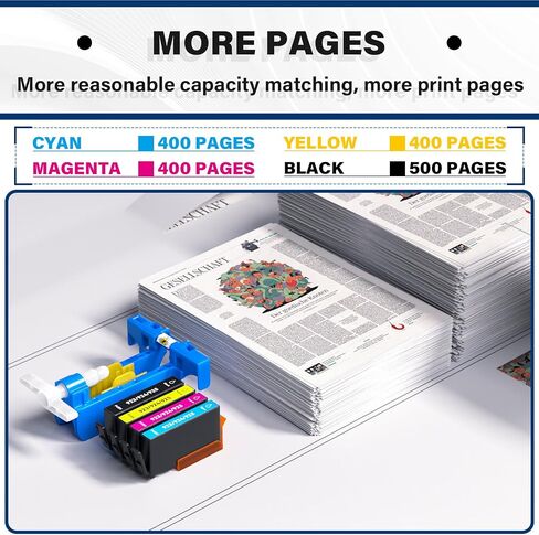923 حزمة Combo Combo حبر (بدون رقاقة) لـ HP OfficeJet Pro 8130e 8135E 8138E 8139E و 8120 8122E 8123 PRINTERS (Black C M Y) in Kuwait