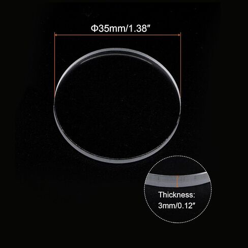 HARFINGTON 2pcs Watch Clear Crystal Lens Glass 26mm Dia. 2mm Thick Round Flat Mineral High Transmittance Watch Glass Replacement Part for Watchmaker Repair in Saudi Arabia
