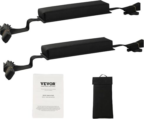 VEVOR Soft Roof Rack Pads, 15.5-Inch Universal Car Roof Rack Pads, 176LBS Loading Capacity Luggage Kayak Carrier with Portable Storage Bag for SUP Canoe Snowboard Paddle Board Surfboard in Saudi Arabia