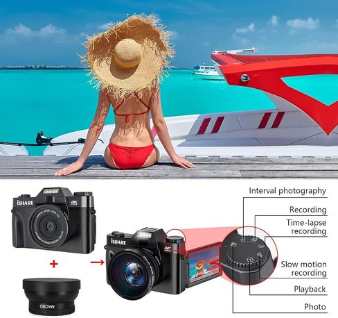 الكاميرا الرقمية للتصوير الفوتوغرافي 48 ميجابكسل FHD مع 3.0 بوصة WIFI 16x Zoom Video Camera Cameror in Saudi Arabia