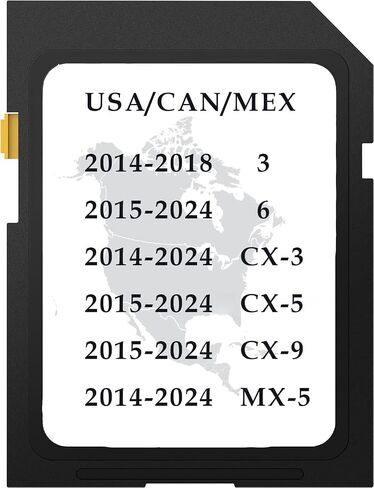 2024 Year-End Released Navigation Map SD Card Fits for 2014-2018 3,2015-2024 6 CX-5 CX-9,2014-2024 CX-3 MX5 in Saudi Arabia