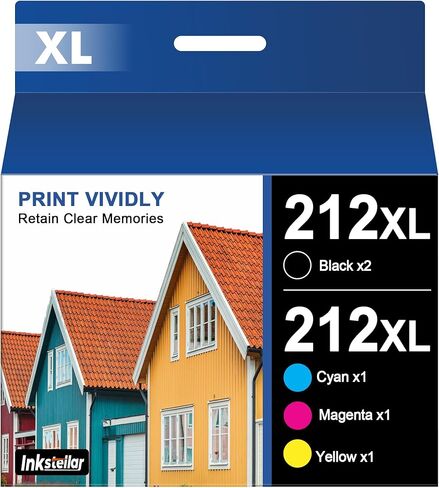 212XL 212 Ink Cartridges Replacement for Epson 212XL 212 XL T212XL T212 Combo Pack Ink Cartridges Compatible for Expression Home XP-4100 XP-4105 Workforce WF-2830 WF-2850 Printer (5 Pack) in Kuwait