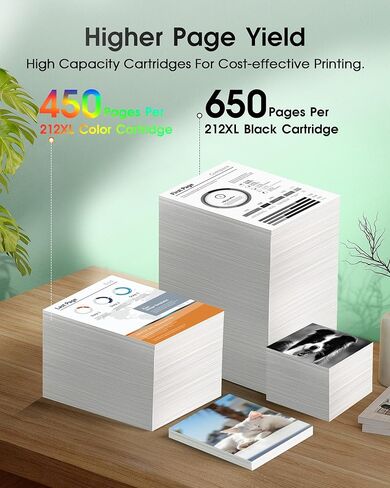 212XL 212 Ink Cartridges Replacement for Epson 212XL 212 XL T212XL T212 Combo Pack Ink Cartridges Compatible for Expression Home XP-4100 XP-4105 Workforce WF-2830 WF-2850 Printer (5 Pack) in Kuwait