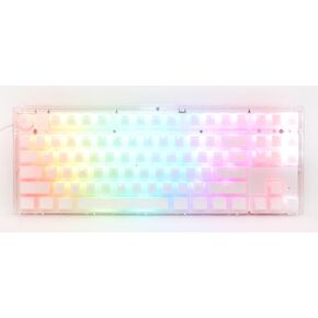 Ducky One 3 Aura 80% Mechanical Keyboard: QUACK Mechanics Dampening, Hot-Swappable Kailh Jellyfish Switches, High-Density PBT Doubleshot Keycaps, RGB, US, Aura White