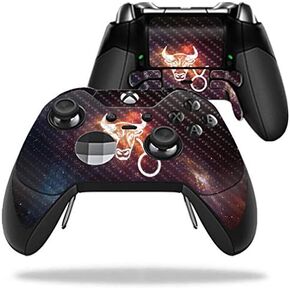 MightySkins Carbon Fiber Skin for Microsoft Xbox One Elite Controller - Taurus | Protective, Durable Textured Carbon Fiber Finish | Easy to Apply, Remove, and Change Styles | Made in The USA