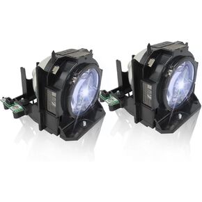 A+ Quality 2PCS ET-LAD60W Replacement Projector Lamp Bulbs Compatible with Panasonic PT-D5000 PT-D6000 PT-D6710 PT-DW6300 PT-DZ6700 PT-D6000ES PT-D6000LS PT-D6000ELS(Dual Lamps in One Package)