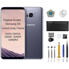 Samsung Galaxy S8 5.8" True Original OEM Display Digitizer LCD Screen Replacement Touch Assembly G950 G950A G950F G950P G950R4 T U V W Premium Repair Toolkit + Free Install (Maple Gold Frame)