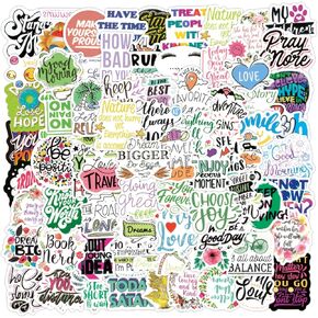 100pcs Inspirational Stickers, Motivational Words Stickers for Girl Teen Adult Water Bottle Positive Quote Vinyl Stickers for Laptop Encouraging Affirmation Decal for Teacher Journaling Scrapbook