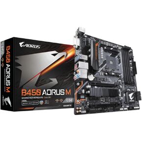 GB B450 AORUS M AM4 / B450 / DDR4 / S-ATA 600 / Micro ATX Socket - Black