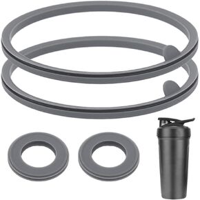 4pcs Lid Gasket Replacement for Blender Bottle Strada Flip Shaker Cup Water Bottle Parts Accessories Leak-Proof, 2 Sizes Silicone Seal Ring for Blenderbottle Strada Flip Shaker 24 oz 28 oz(Gray)