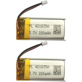 AOLIKES 421835A 220mAh Replacement Battery for Sennheiser DW Office Pro1- DW Series, SD Office SD Pro1- SD Series Wireless Headsets - 2 Pack -_- BATT-03 401835 Replacement Battery