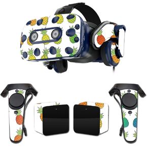 MightySkins Skin Compatible with HTC Vive Pro VR Headset - Rainbow Pineapples | Protective, Durable, and Unique Vinyl Decal wrap Cover | Easy to Apply, Remove, and Change Styles | Made in The USA