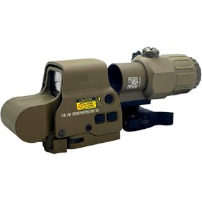 558 Green Red Dot Reflex Sight + G33 3X Magnifying Glass Combo, Optical Holographic Hybrid Sight with G33 Magnifier, Quick Release Rollover Multiplier