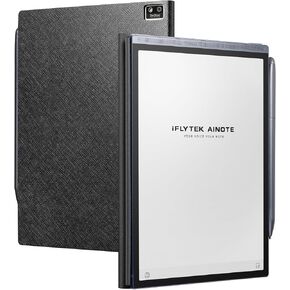 Protective Folio Case for iFLYTEK AINOTE Air2 Note-Taking Tablet 8.2", Premium PU Leather, Slim& Lightweight, Durable Cover with a Pen Clip for E-Ink Writing Tablet, Water and Dustproof, Black