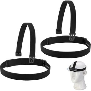 Headlamp Strap Replacement Headband for Black Diamond Petzl Pelican Fenix Streamlight, Elastic Headlight Strap and Top Headband 1" Width Comfortable Band, Silicone Anti-Slip, 4 Pcs