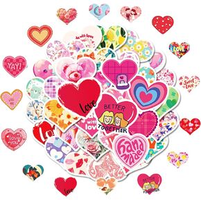 winthrop 100 Pcs Valentines Day Stickers, Waterproof Bulk Vinyl Laptop Love Stickers, Valentines Party Favors, Best Choice for Classroom Crafts, Window Decoration, Water Bottles, Laptops