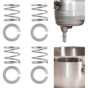 4pcs Stand Mixer Spring and 4pcs Washer Compatible with Stand Mixer, Stainless Steel Stand Mixer Accessories Parts Replacement Kit, Easy to Install