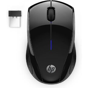 HP X3000 G3 Wireless Mouse, Black - Side Grips for Control, Blue LED, Powerful 1600 DPI Optical Sensor