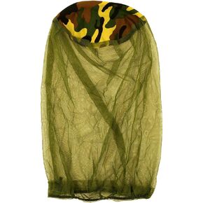 Treasure Gurus Green Camo Mesh Screen Head Net Outdoor Campiing Head Gear