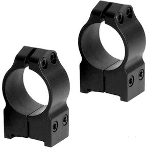 Warne 1R7M Ruger M77 Permanently Attached Scope Rings, Solid Steel, Vertically Split, 1 inch, Med Matte