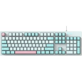 Thunderobot K104 Wired Mechanical Keyboard, Full-Size 104-Key Layout, Perfect for Work and Gaming Hot-Swappable Sockets, Customizable RGB Backlighting, PBT Keycaps, Blue Whimsy