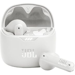 JBL Tune Flex - True Wireless Noise Cancelling Earbuds (White), Small (Renewed)