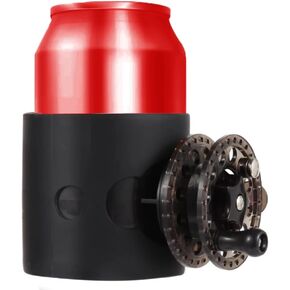 Fishing Can Holder Plastic Drinks Holder with Hand Line Reel Fit for Any Standard Cans Perfect for father day Fishing Gifts black